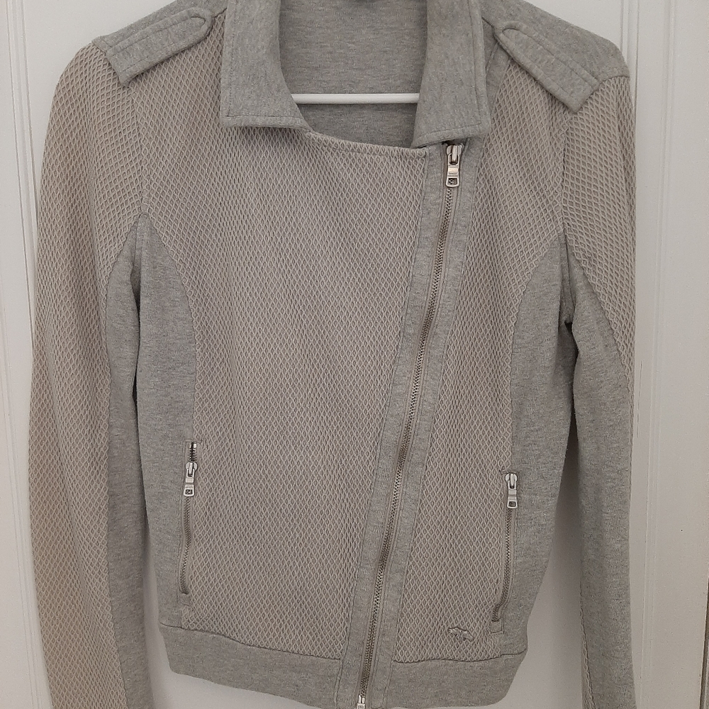 Armani Exchange gray blazer with zipper. Sz M